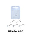 5 Silver Nose Stud Sets NSK-SET-06